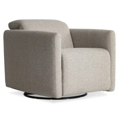 Bernhardt Livvy Fabric Power Motion Swivel Chair In Beige