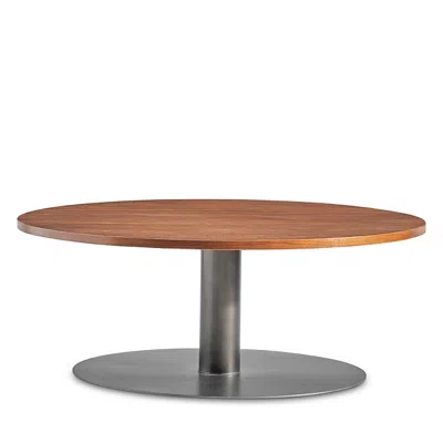 Bernhardt Loft Brasea Round Cocktail Table In Brown