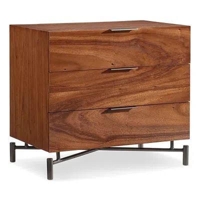 Bernhardt Loft Brasea Three Drawer Nightstand In Brown