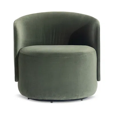Bernhardt Loft Crosby Fabric Swivel Chair In Green