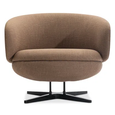 Bernhardt Loft Moxi Fabric Swivel Chair In Brown