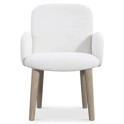 Bernhardt Loggia Arm Chair In Brown Wood