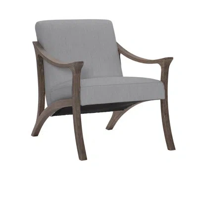 Bernhardt Lovina Teak Patio Chair With Cushions In Canvas Granite Sunbrella® Canvas