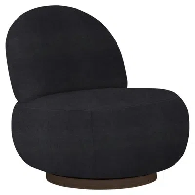 Bernhardt Lulu 29'' Wide Swivel Side Chair In Molasses,akiko Graphite Performance 5534-011