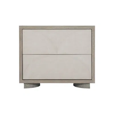 Bernhardt Lunula 2 - Drawer Nightstand In Flaxen/vellum/sand Gray In Flaxen,vellum,sand Gray