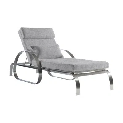 Bernhardt Malibu 87.5" Long Single Chaise With Cushions In Canvas Granite Sunbrella® Canvas