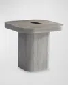 Bernhardt Marcato Solid Wood End Table In Gray