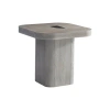 Bernhardt Marcato Solid Wood End Table In Cerused Greige,dark Graphite