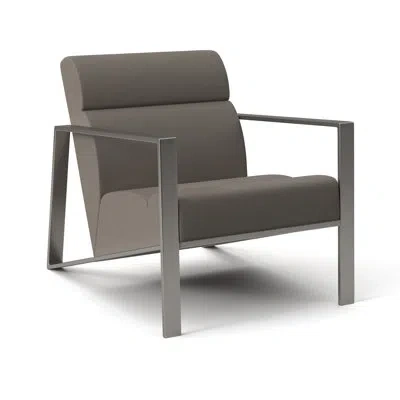 Bernhardt Marco 29'' Wide Genuine Leather Top Grain Leather Armchair In Light Grey Leather 202-010
