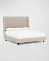 Bernhardt Maxime King Tufted Bed In Grey