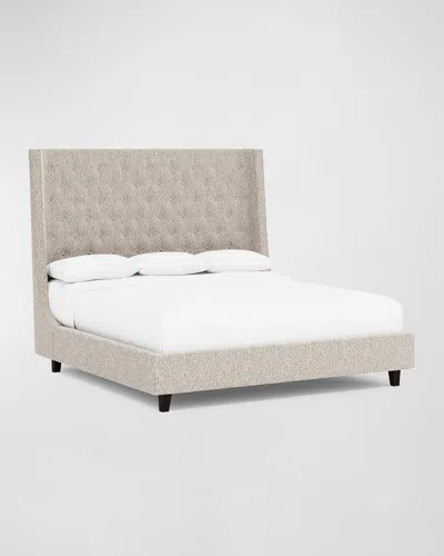 Bernhardt Maxime King Tufted Bed In Grey