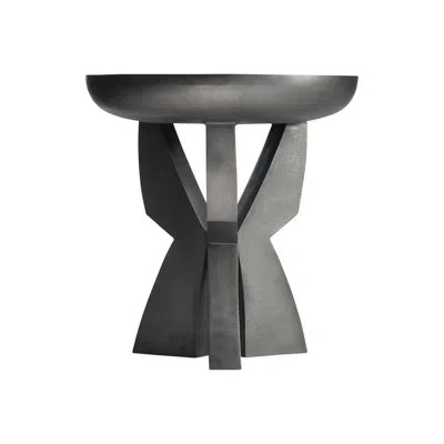 Bernhardt Mazo End Table In Black Nickel