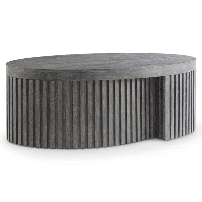 Bernhardt Menton Solid Wood Single Coffee Table In Gray Wood