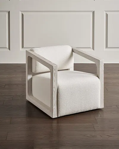Bernhardt Mica Swivel Chair In White