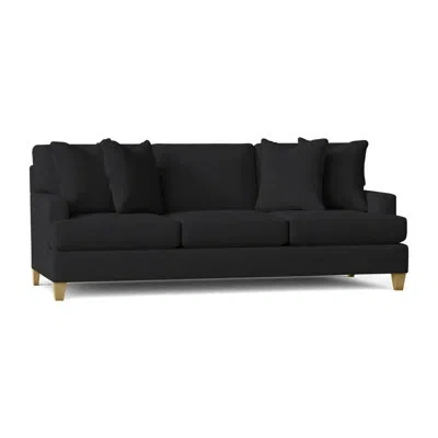 Bernhardt Mila 92" Recessed Arm Sofa With Reversible Cushions In Antique Gold,akiko Graphite Performance 5534-011
