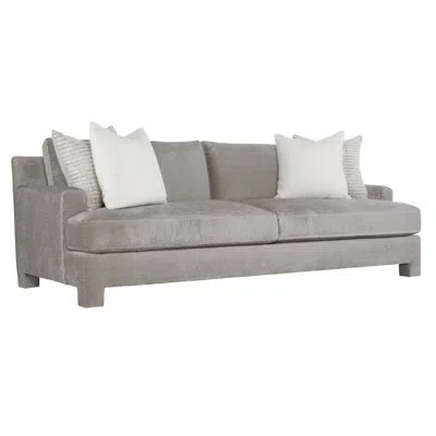 Bernhardt Mily 91" Wide Recessed Arm Sofa In Gray