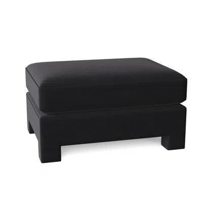 Bernhardt Mily Bumper Ottoman In Akiko Graphite Performance 5534-011