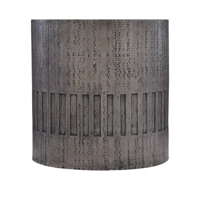 Bernhardt Miramar Drum Outdoor End Table In Dark Charcoal
