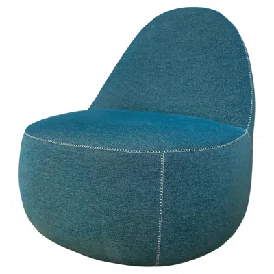 Pre-owned Bernhardt Modern  Design Mitt Lounge Chair In Lagoon Blue