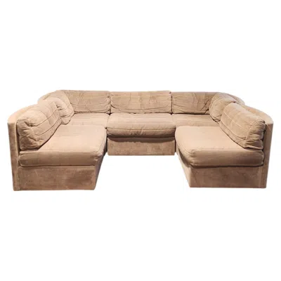 Pre-owned Bernhardt Modular Play Pen Style Sectional Sofa In Brown