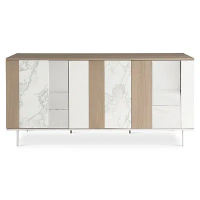 Bernhardt Modulum 75'' Wide 1 Drawer Buffet Table In Brown,gray