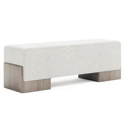 Bernhardt Monolith Polyester Upholstered Bench In Beige