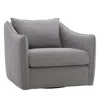 Bernhardt Monterey Swivel Outdoor Chair In Gray/brushed Aluminum