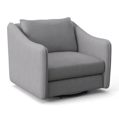 Bernhardt Monterey Swivel Patio Chair With Cushions In Canvas Granite Sunbrella® Canvas