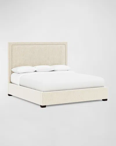 Bernhardt Morgan California King Panel Bed In White/cream
