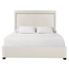 Bernhardt Morgan Fabric Panel Bed In White;cream