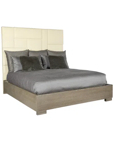Bernhardt Mosaic Upholstered Bed In White