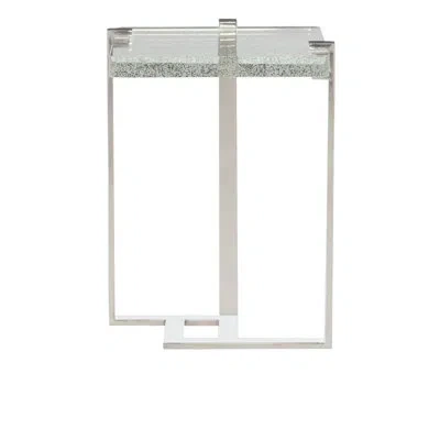 Bernhardt Mott Glass Top Frame End Table In Clear
