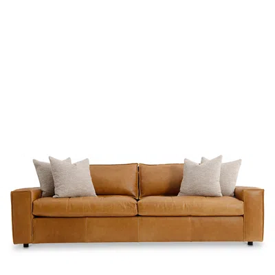 Bernhardt Mulholland Leather Sofa In Brown