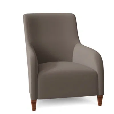 Bernhardt Naomi 32" Wide Armchair In Tobacco Distressed,light Grey Leather 202-010