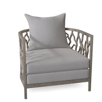 Bernhardt Naples Patio Chair With Cushions In Canvas Granite Sunbrella® Canvas