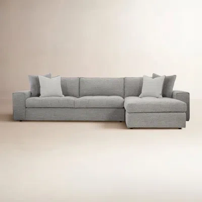 Bernhardt Nest 6- Piece Sofa & Chaise Sectional In Beige Polyester