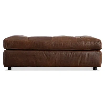 Bernhardt Nest Leather Ottoman In Brown