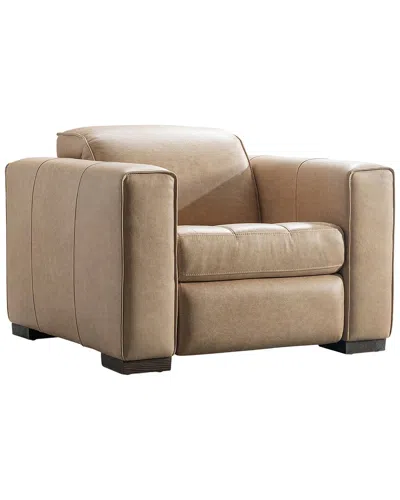 Bernhardt Nest Leather Power Motion Chair In Brown