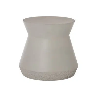 Bernhardt Nidra Concrete Block End Table In Gray