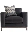 Bernhardt Noel Leather Sofa In Grey