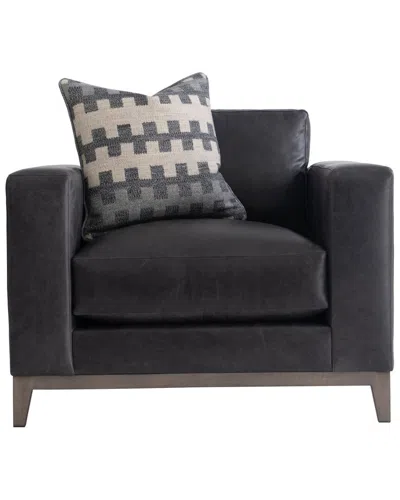 Bernhardt Noel Leather Sofa In Grey