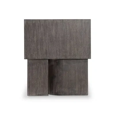 Bernhardt Nonza Side Table In Brown Wood