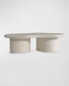Bernhardt Nova Cocktail Table In Vellum Finish 