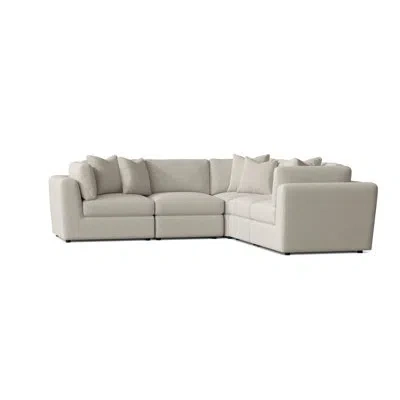 Bernhardt Oasis 11- Piece Upholstered Corner Sectional In Cream Linen 1429-002