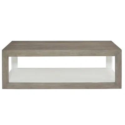 Bernhardt Oldham Floor Shelf Coffee Table With Storage In Rustic Gray