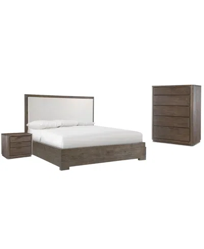Bernhardt Outline 3-piece California King Bed Set (bed, Chest & 3-drawer Nighstand) In Animal Print