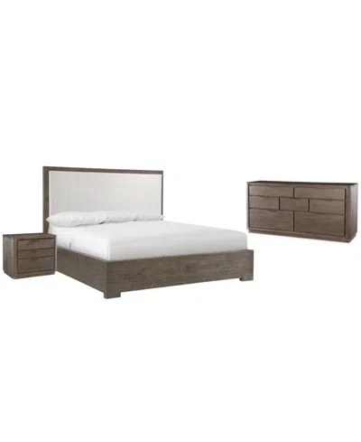 Bernhardt Outline 3-piece California King Bed Set (bed, Dresser & 3-drawer Nighstand) In Multi