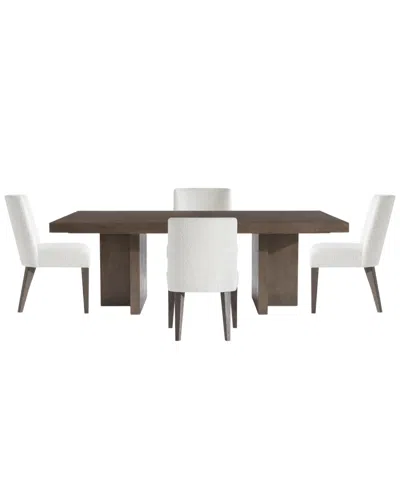 Bernhardt Outline 5-piece Rectangle Dining Set (table & 4 Side Chairs) In Animal Print