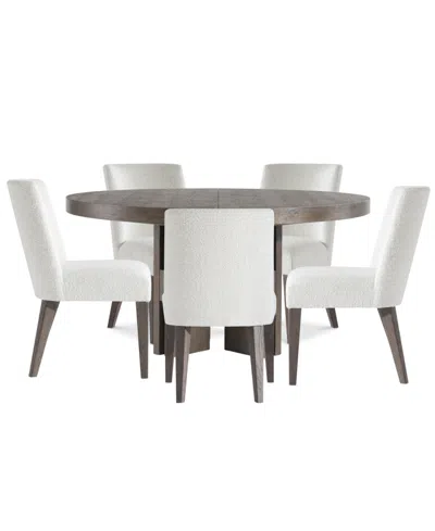 Bernhardt Outline 6-piece Round Dining Set (table & 5 Side Chairs) In Multi