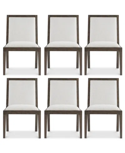 Bernhardt Outline 6-piece Wooden Frame Side Chair Set In Multi